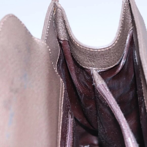 GUCCI Bamboo Hand Bag Suede Brown Gold 002 - Picture 14 of 16